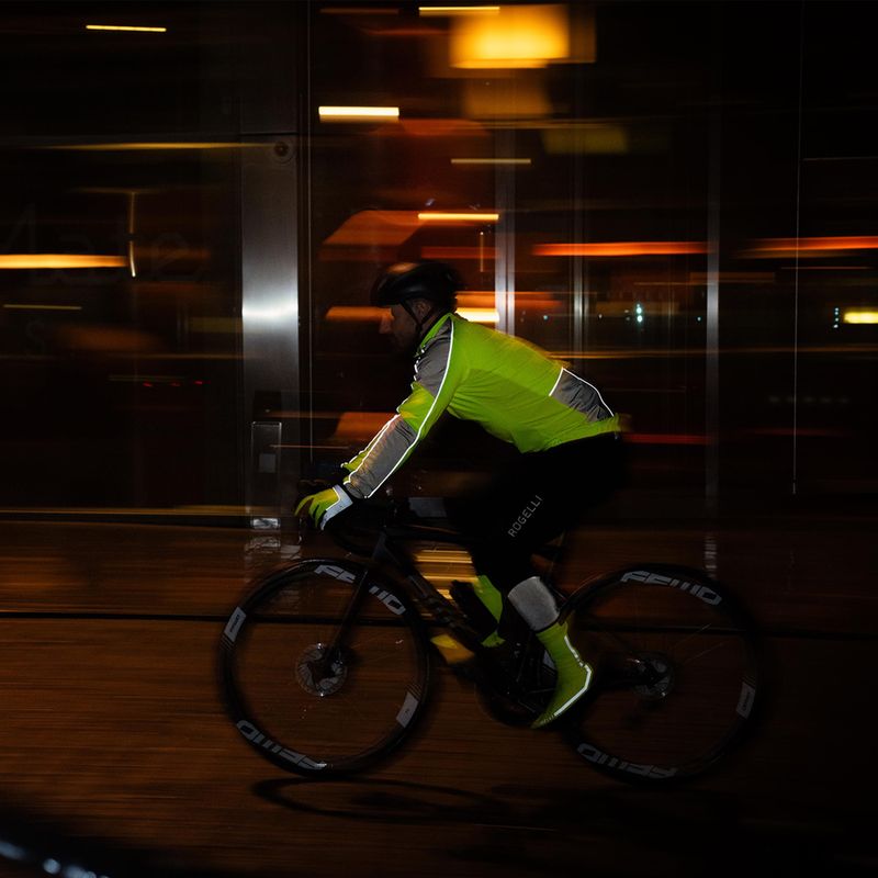 Vyriška dviračių striukė Rogelli Essential Winter Hi Vis yellow 11