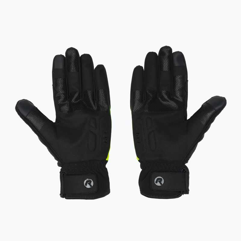 Vyriškos dviračių pirštinės Rogelli Essential Winter Waterproop fluorescent yellow 3