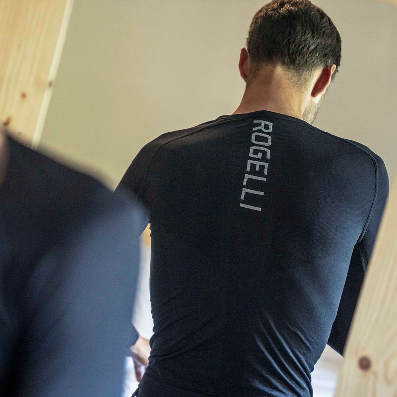 Vyriški dviračių marškinėliai ilgomis rankovėmis Rogelli Essential W black 4