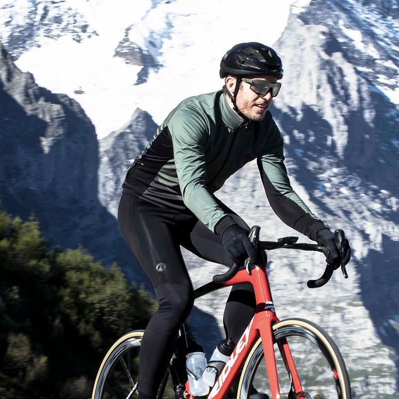 Vyriška dviračių striukė Rogelli Tarax Winter Jacket army green 7