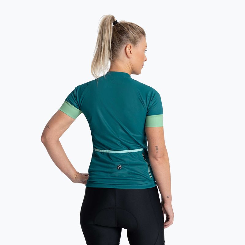 Moteriški dviračių marškinėliai Rogelli Modesta green/turquoise 2