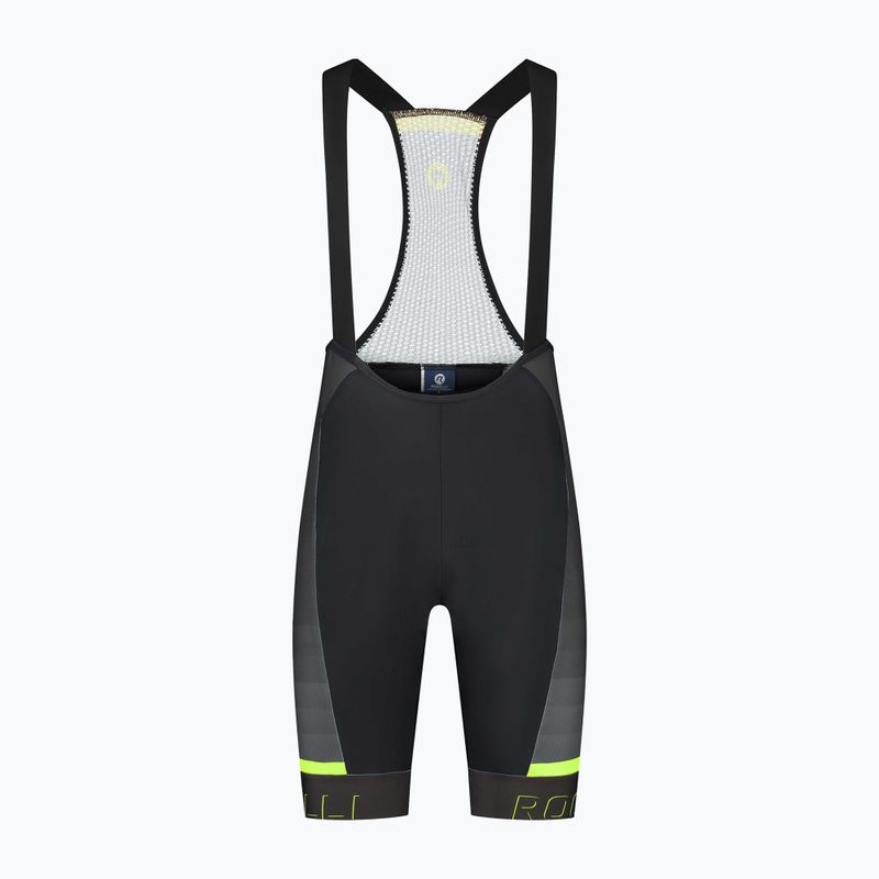 Vyriški dviračių šortai Rogelli Hero II Bib Short yellow/grey/black 3