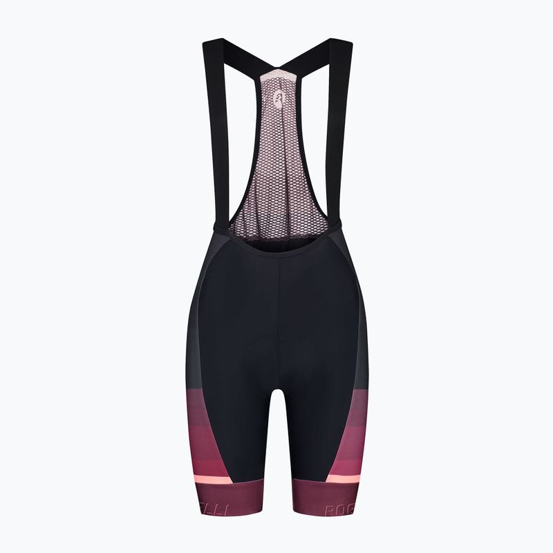 Moteriški dviračių šortai Rogelli Impress II Bib Short burgundy/coral/black 3