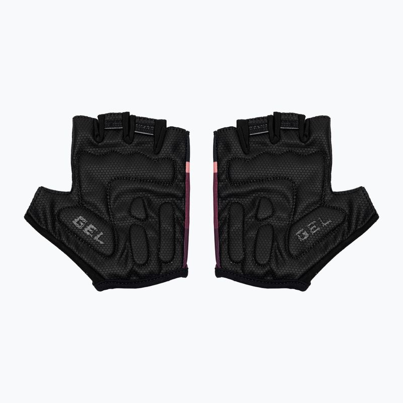 Moteriškos dviračių pirštinės Rogelli Impress II burgundy/coral/black 3
