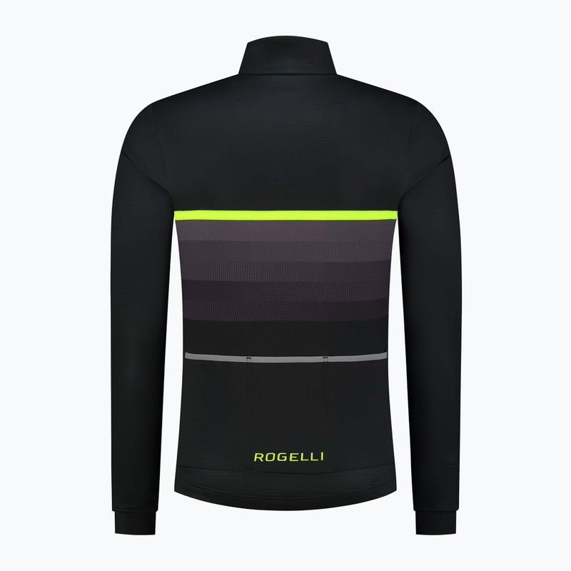 Vyriški dviračių marškinėliai ilgomis rankovėmis Rogelli Hero II black/fluor 6