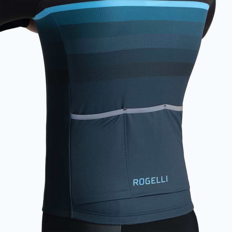 Vyriški dviračių marškinėliai ilgomis rankovėmis Rogelli Hero II black/blue 3