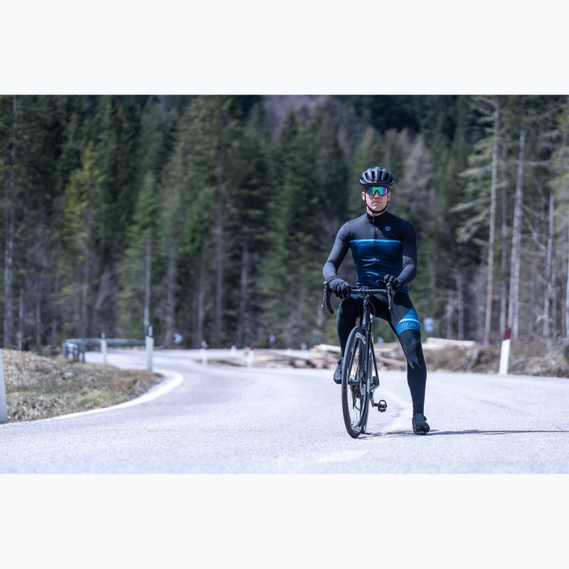 Vyriški dviračių marškinėliai ilgomis rankovėmis Rogelli Hero II black/blue 7