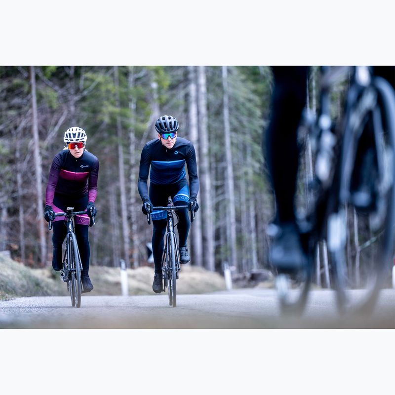 Vyriški dviračių marškinėliai ilgomis rankovėmis Rogelli Hero II black/blue 11