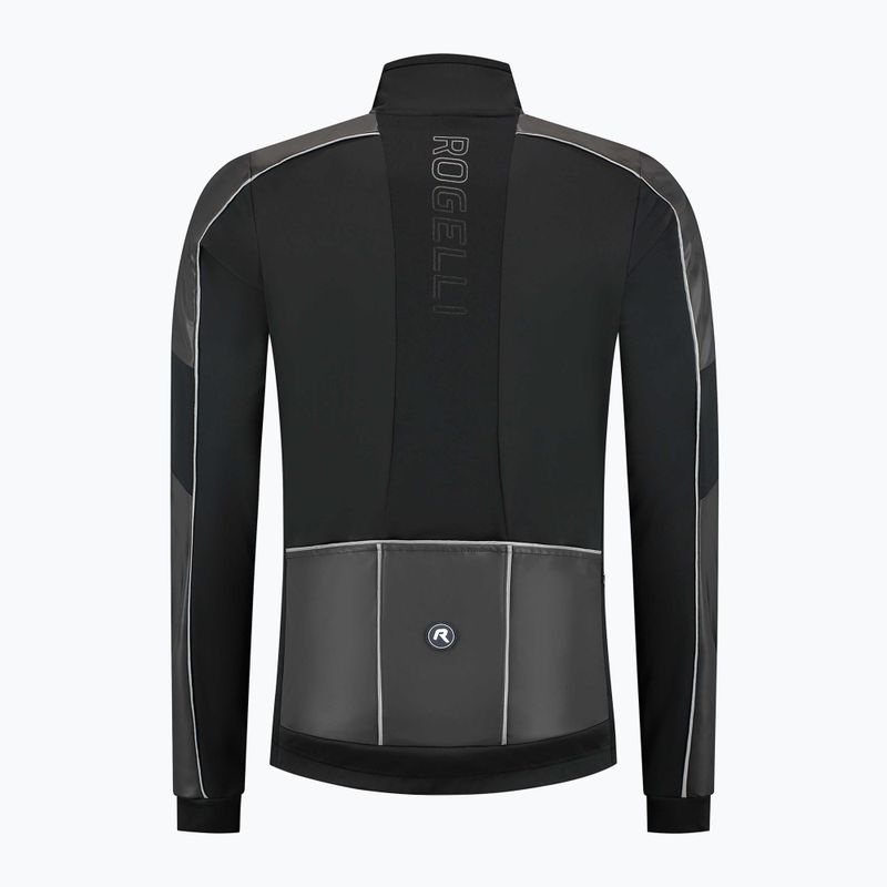 Vyriška dviračių striukė Rogelli Essential Winter Hi Vis black 6