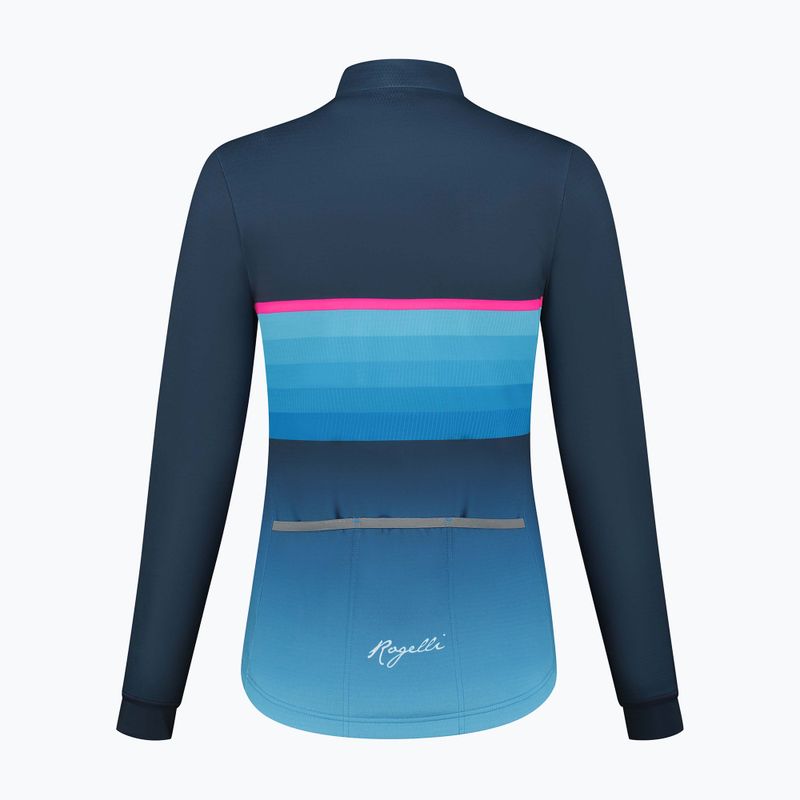 Moteriška dviratininkų apranga ilgomis rankovėmis Rogelli Impress II blue / pink 6