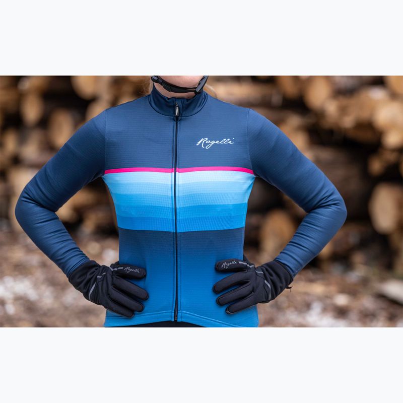 Moteriška dviratininkų apranga ilgomis rankovėmis Rogelli Impress II blue / pink 7