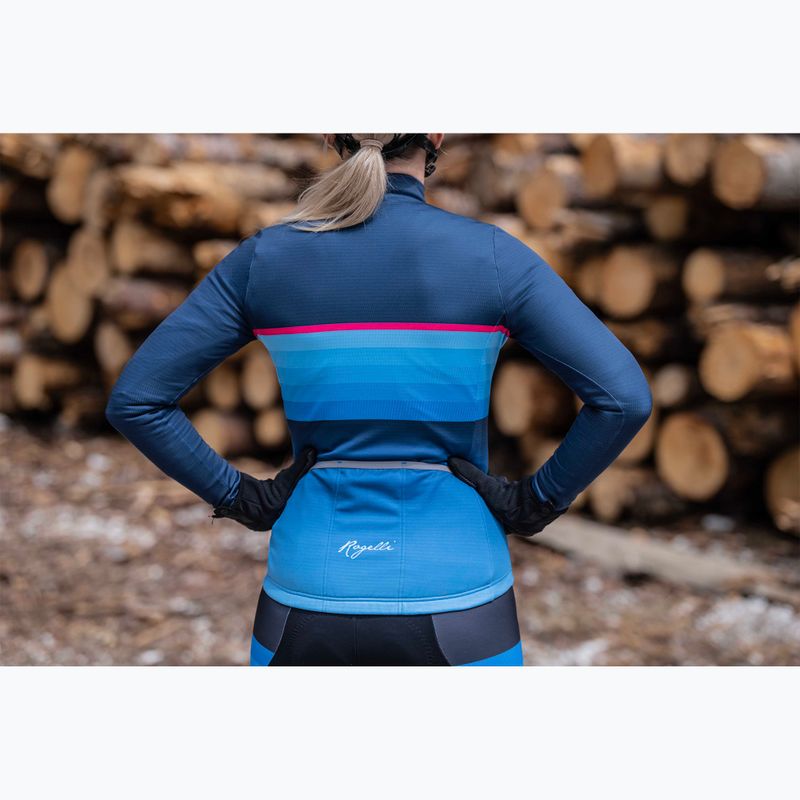 Moteriška dviratininkų apranga ilgomis rankovėmis Rogelli Impress II blue / pink 8
