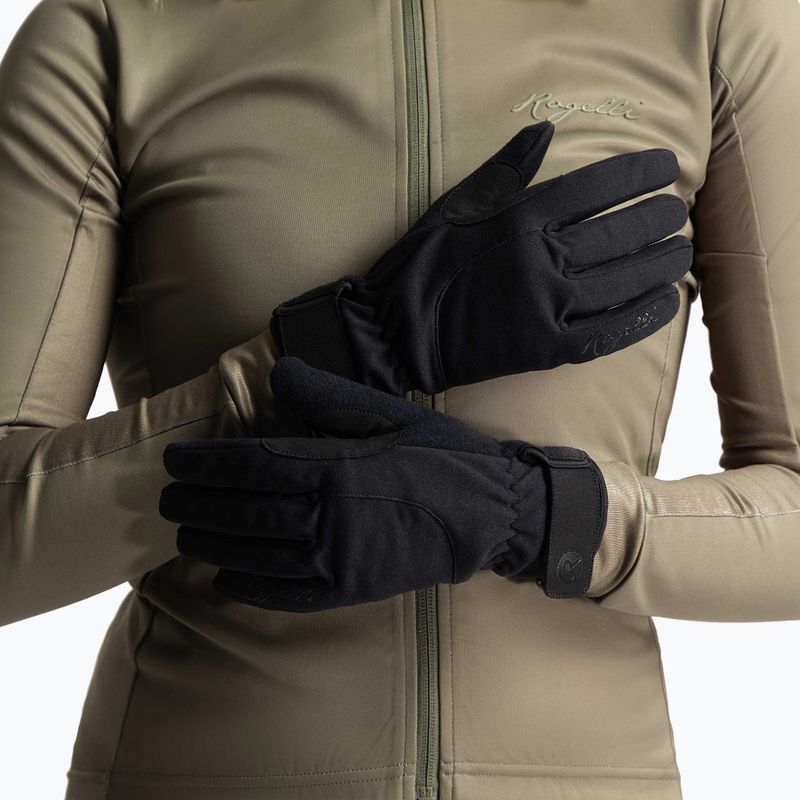 Moteriškos dviračių pirštinės Rogelli Core II Winter Windproof W black 8