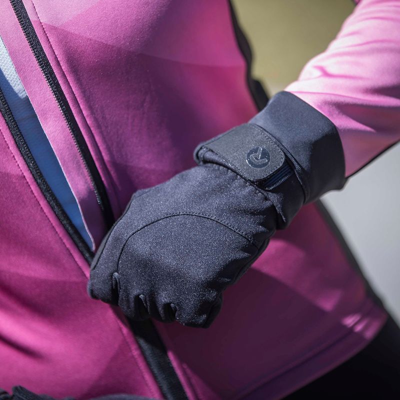 Moteriškos dviračių pirštinės Rogelli Core II Winter Windproof W black 11