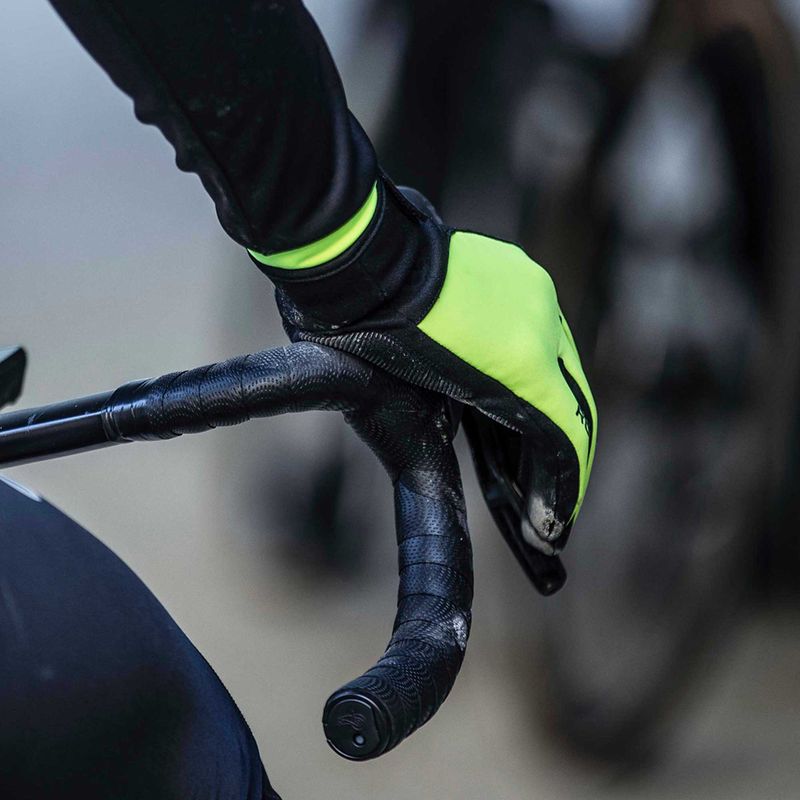 Vyriškos dviračių pirštinės Rogelli Core II Winter Windproof fluor 5