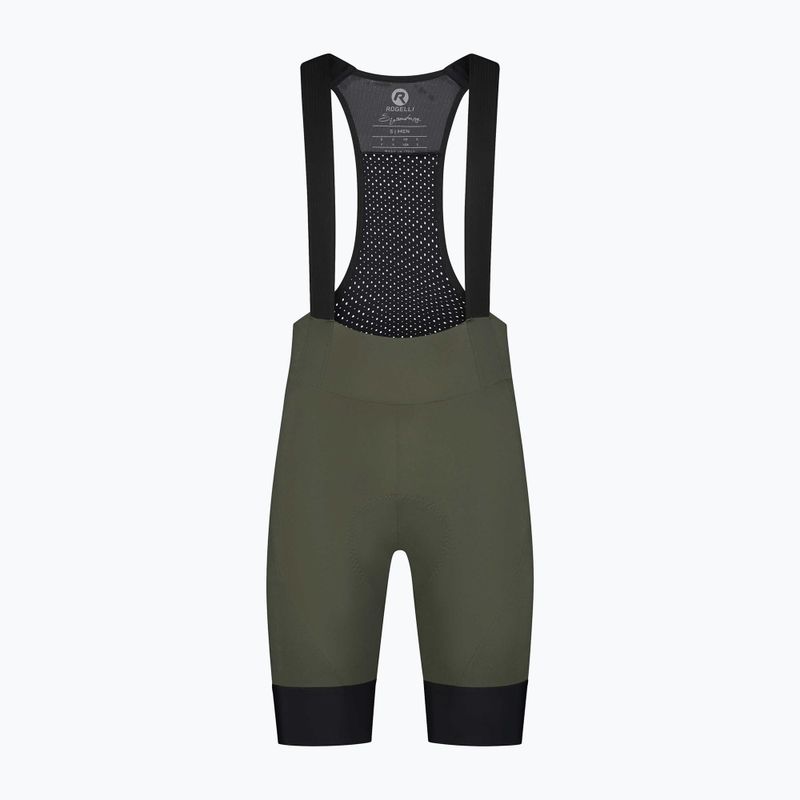 Rogelli Signature Bib Short vyriški dviračių šortai žali 4