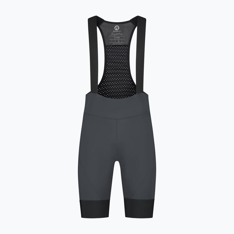 Rogelli Signature Bib Short vyriški dviračių šortai pilka 8