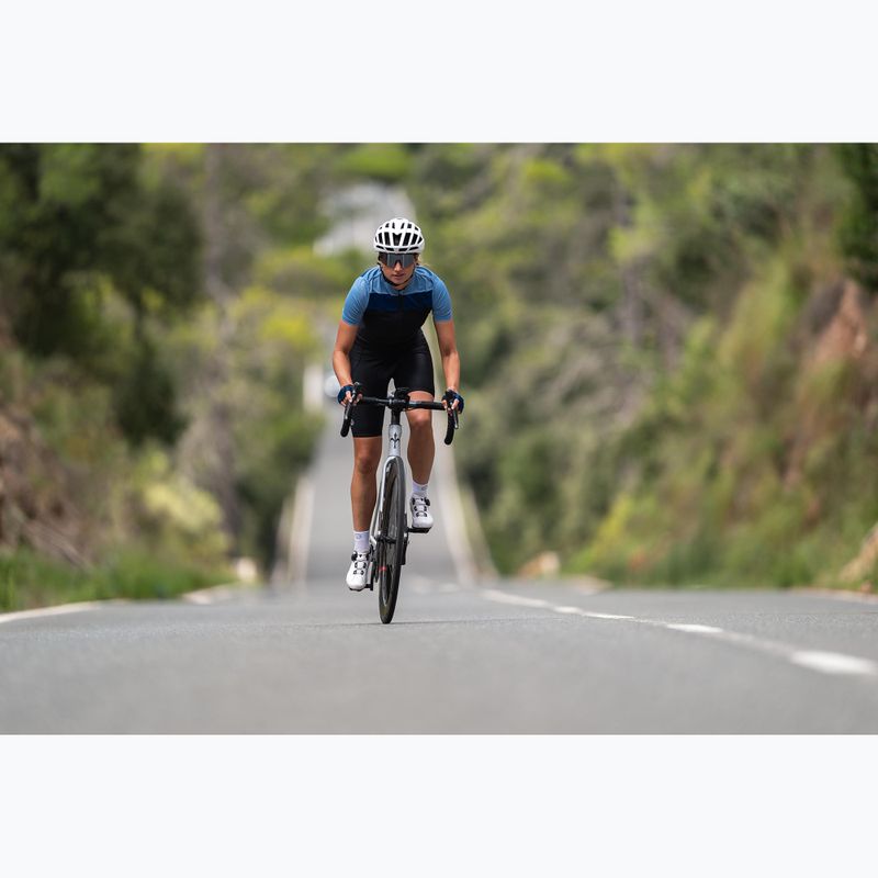 Moteriški dviračių marškinėliai Rogelli Core Block W black/blue/dark blue 9