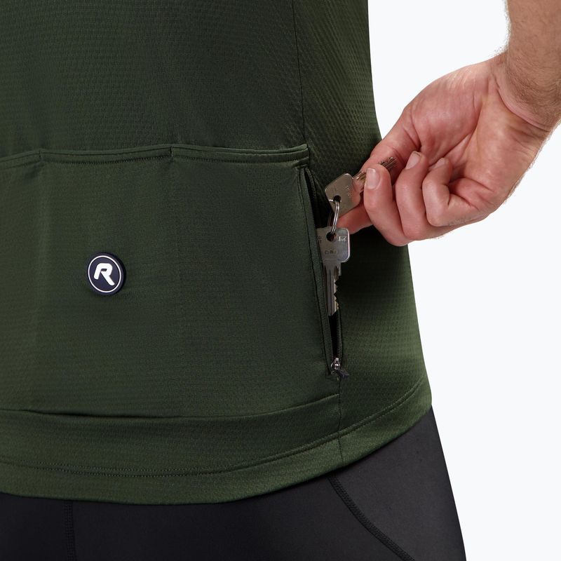 Rogelli Essential II army green vyriški dviratininko marškinėliai 5
