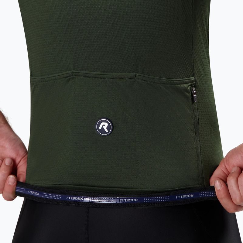 Rogelli Essential II army green vyriški dviratininko marškinėliai 6