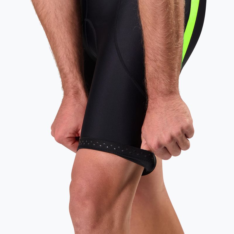Rogelli Core Bib Short vyriški dviračių šortai juodi/juodai geltoni 5
