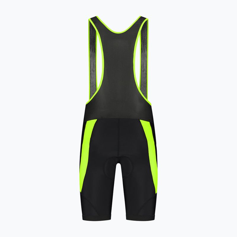 Rogelli Core Bib Short vyriški dviračių šortai juodi/juodai geltoni 7