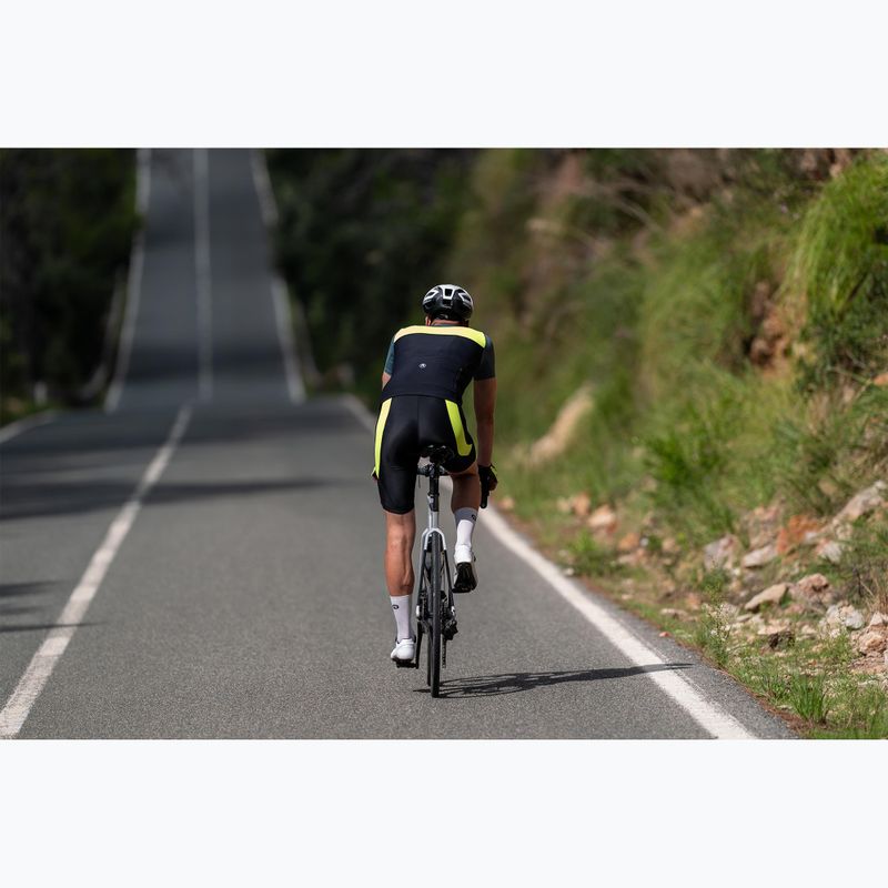 Rogelli Core Bib Short vyriški dviračių šortai juodi/juodai geltoni 10