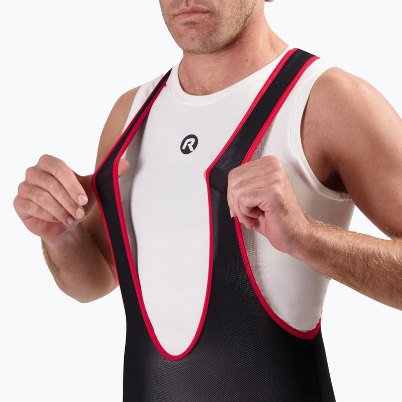 Rogelli Core Bib Short vyriški dviračių šortai juoda/raudona 3
