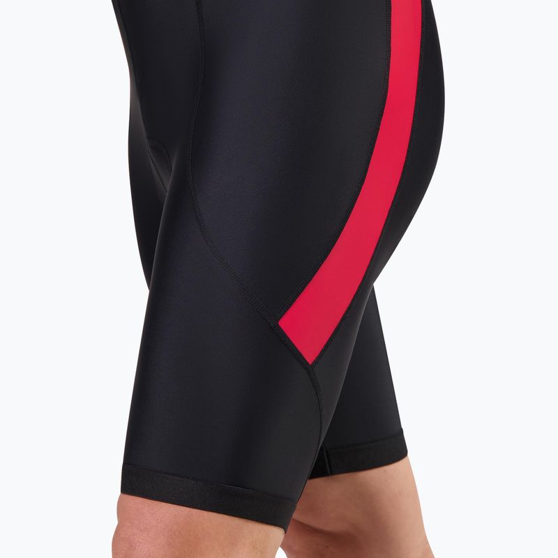 Rogelli Core Bib Short vyriški dviračių šortai juoda/raudona 4