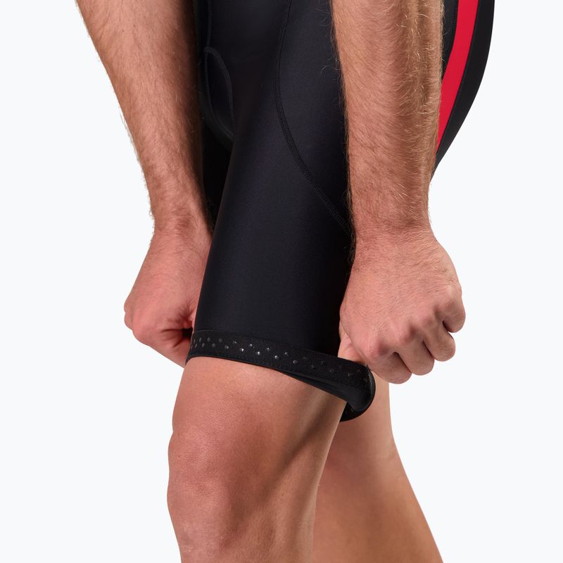 Rogelli Core Bib Short vyriški dviračių šortai juoda/raudona 5