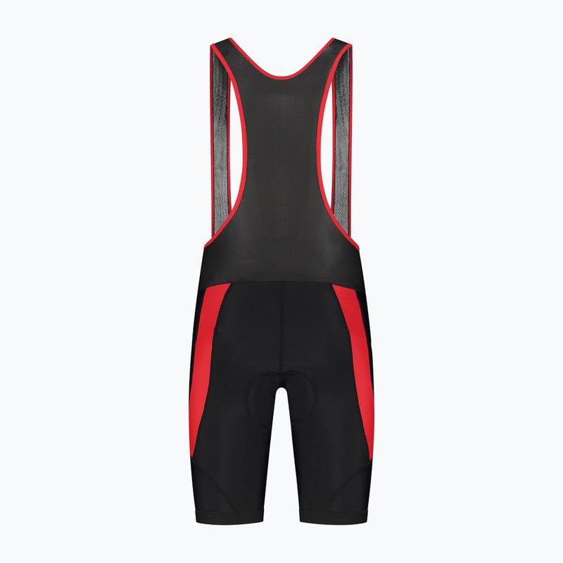 Rogelli Core Bib Short vyriški dviračių šortai juoda/raudona 7