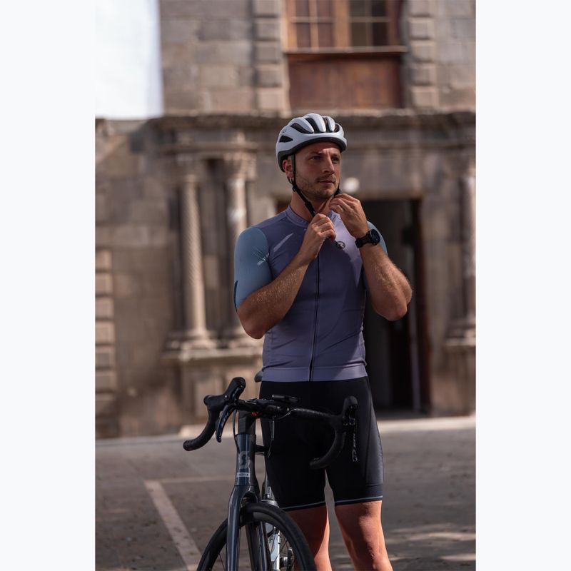 Vyriški dviračių marškinėliai Rogelli Fast grey/dusty teal/teal 8