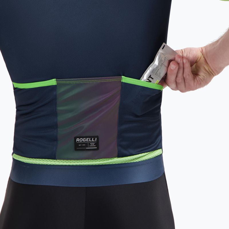 Vyriški dviračių marškinėliai Rogelli Fast blue/lime 4