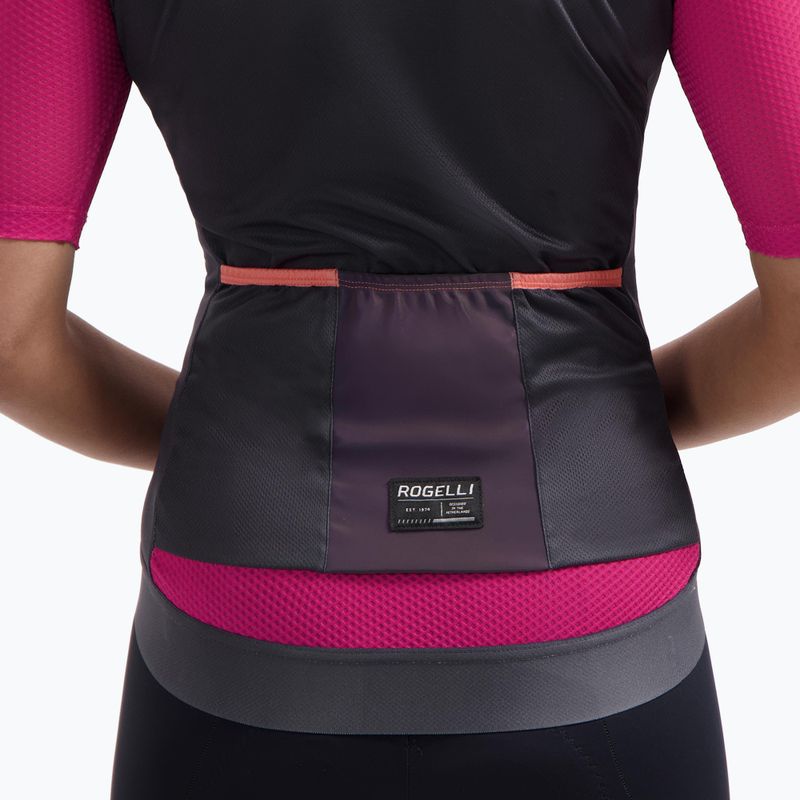 Moteriški dviračių marškinėliai Rogelli Fast ebony/pink/coral 4