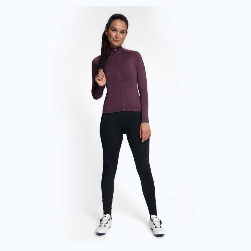 Moteriški dviračių marškinėliai ilgomis rankovėmis Rogelli Essential II eggplant 2