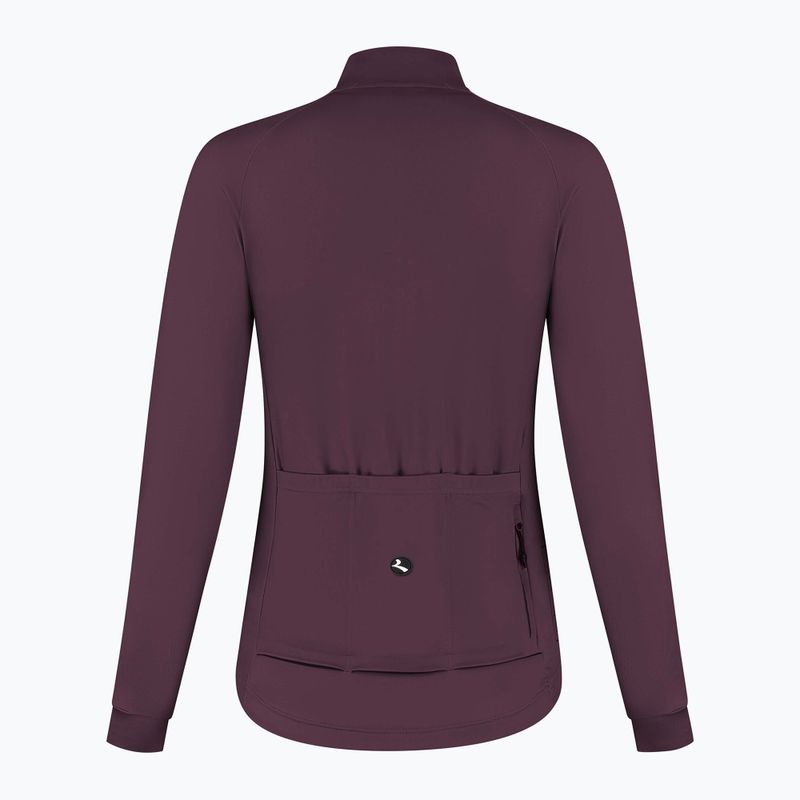 Moteriški dviračių marškinėliai ilgomis rankovėmis Rogelli Essential II eggplant 8