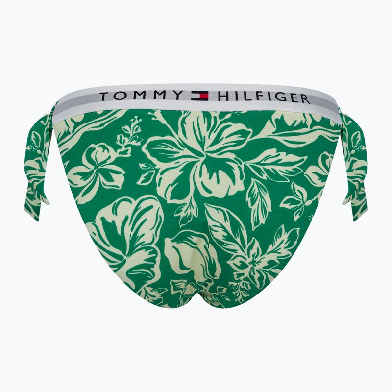 Maudymosi kostiumėlio apačia Tommy Hilfiger Cheeky Side Tie Bikini Print vintage tropical olympic green 2