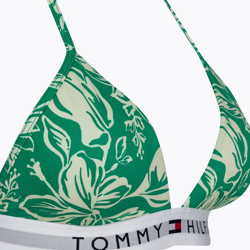 Maudymosi kostiumėlio viršus Tommy Hilfiger Triangle Fixed Foam Print vinted tropical olympic green 3