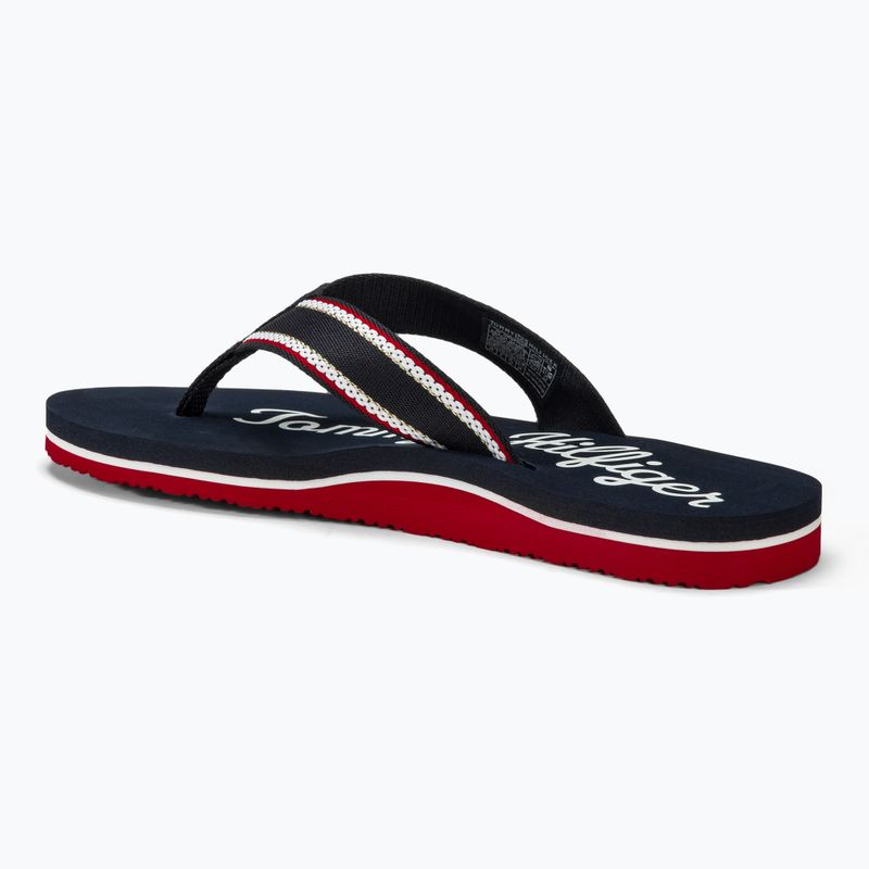 Moteriškos šlepetės per pirštą Tommy Hilfiger Im Graphic Beach Sandal space blue 3