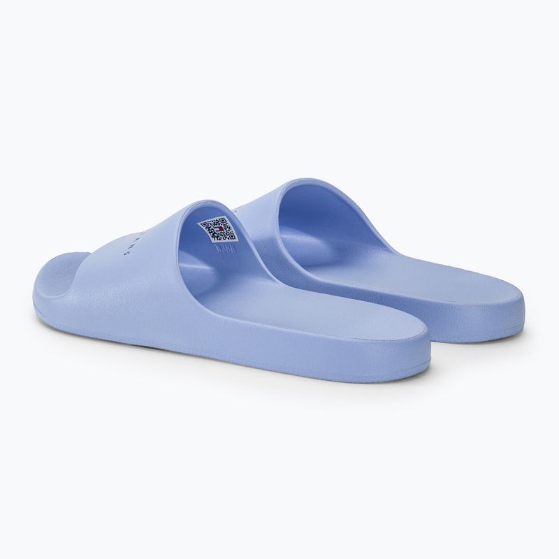 Tommy Jeans Women's Printed Pu Pool Slide moderate blue 3