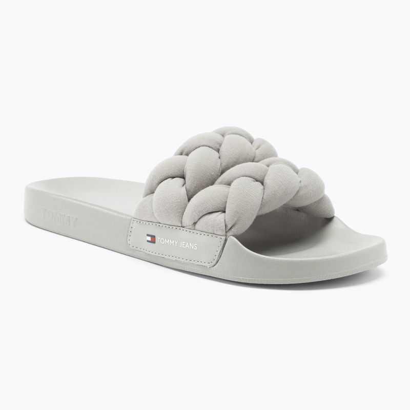 Moteriškos šlepetės Tommy Jeans Braided stratus grey