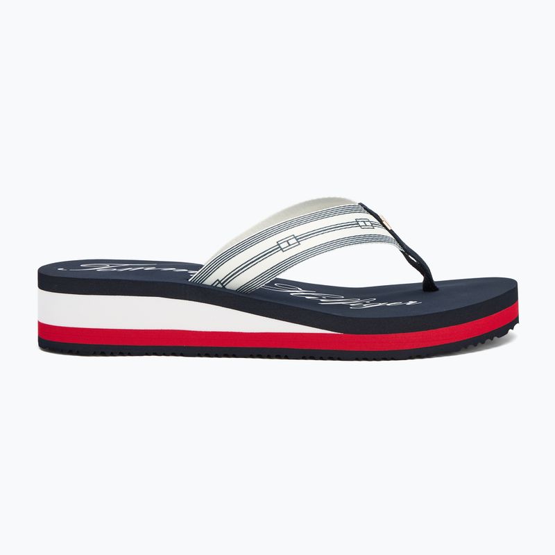 Moteriškos šlepetės per pirštą Tommy Hilfiger Im Th Signature Beach Sandal rwb 2