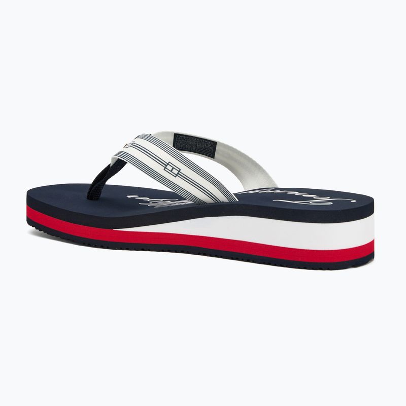 Moteriškos šlepetės per pirštą Tommy Hilfiger Im Th Signature Beach Sandal rwb 3