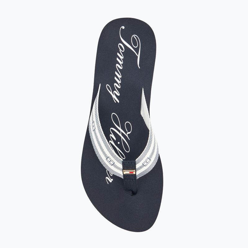 Moteriškos šlepetės per pirštą Tommy Hilfiger Im Th Signature Beach Sandal rwb 5