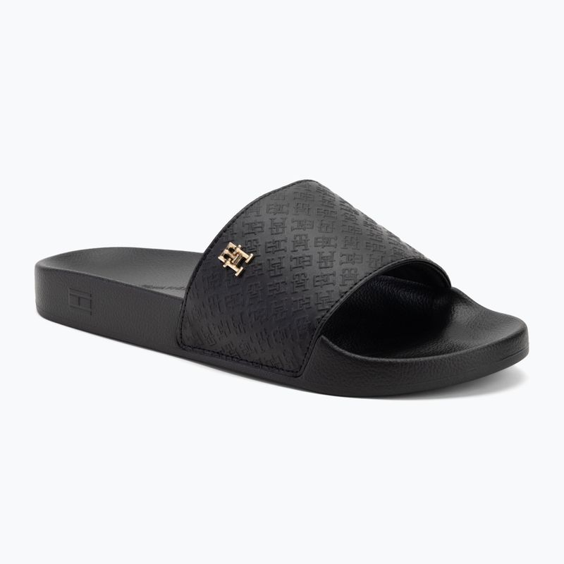 Moteriškos šlepetės Tommy Hilfiger Monogram Poolside black