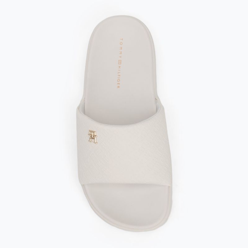 Moteriškos šlepetės Tommy Hilfiger Platform Monogram Poolslide ancient white 5