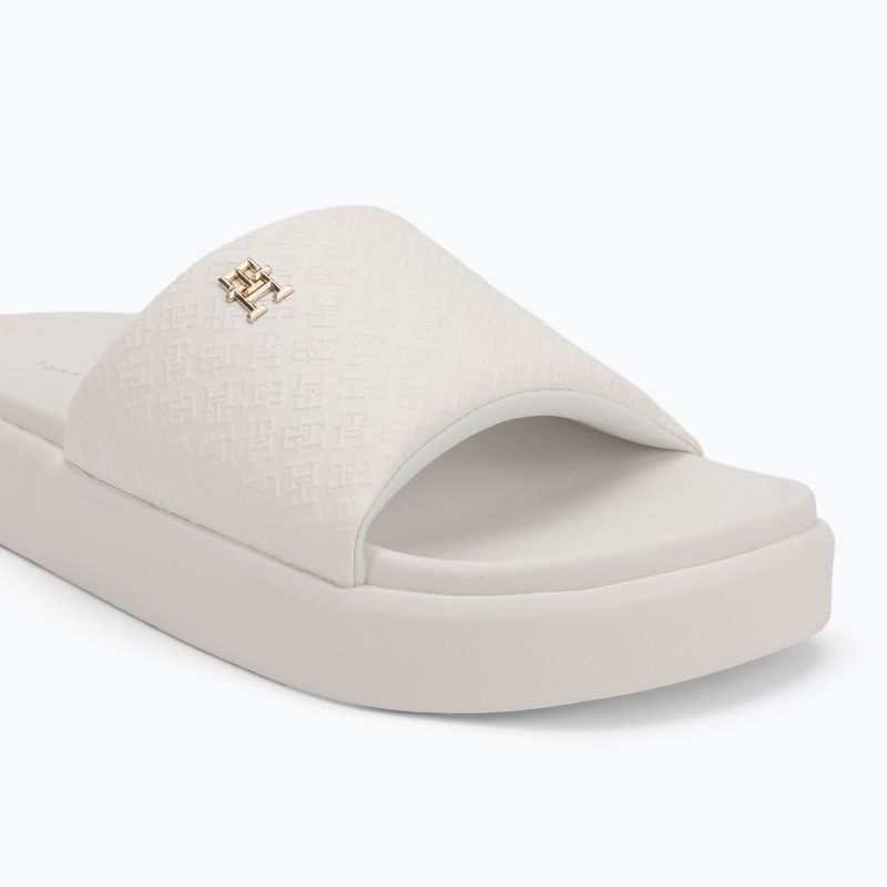 Moteriškos šlepetės Tommy Hilfiger Platform Monogram Poolslide ancient white 7