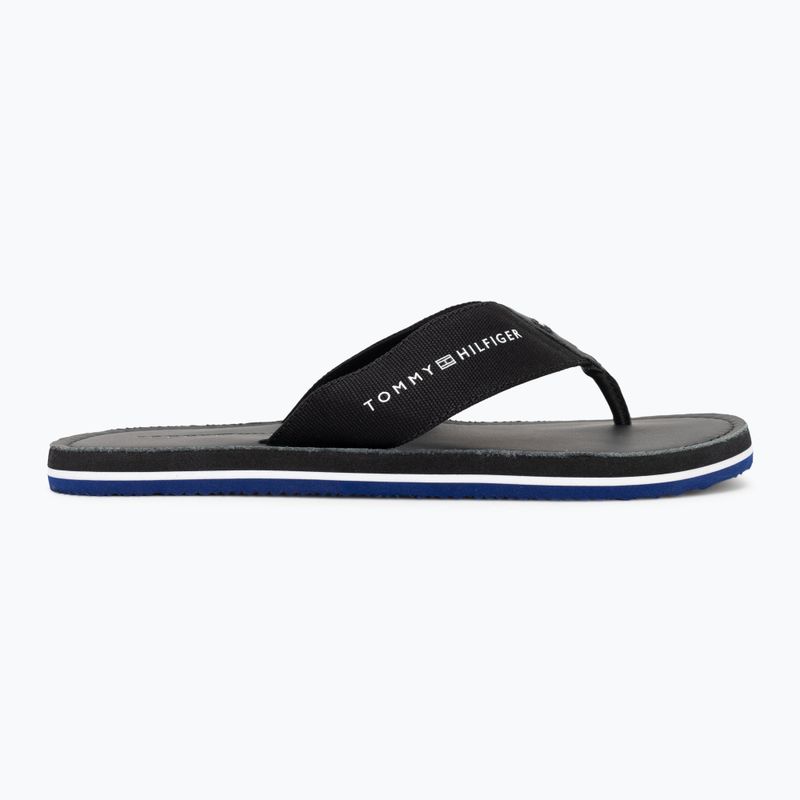 Vyriškos šlepetės per pirštą Tommy Hilfiger Leather Beach Sandal black 2