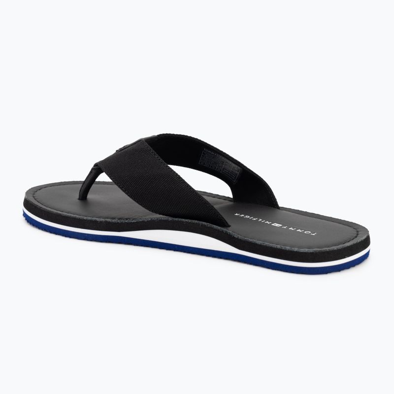 Vyriškos šlepetės per pirštą Tommy Hilfiger Leather Beach Sandal black 3