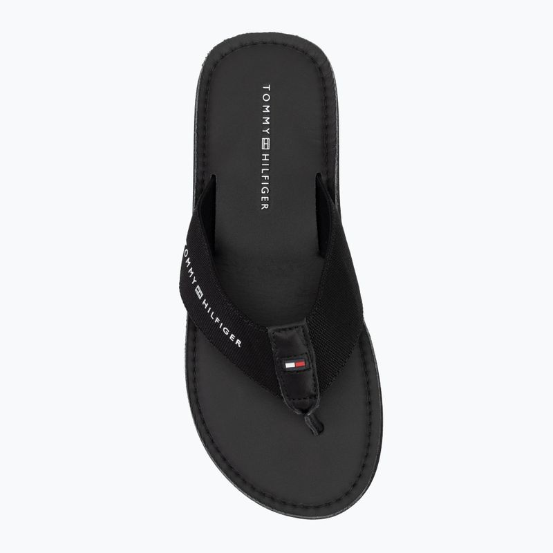 Vyriškos šlepetės per pirštą Tommy Hilfiger Leather Beach Sandal black 5